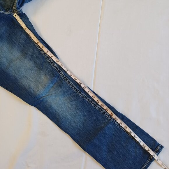 Maurices Womens Jeans Bootcut Midrise Dark Wash Stretch Size 11/12 R Size 12 - Picture 11 of 11